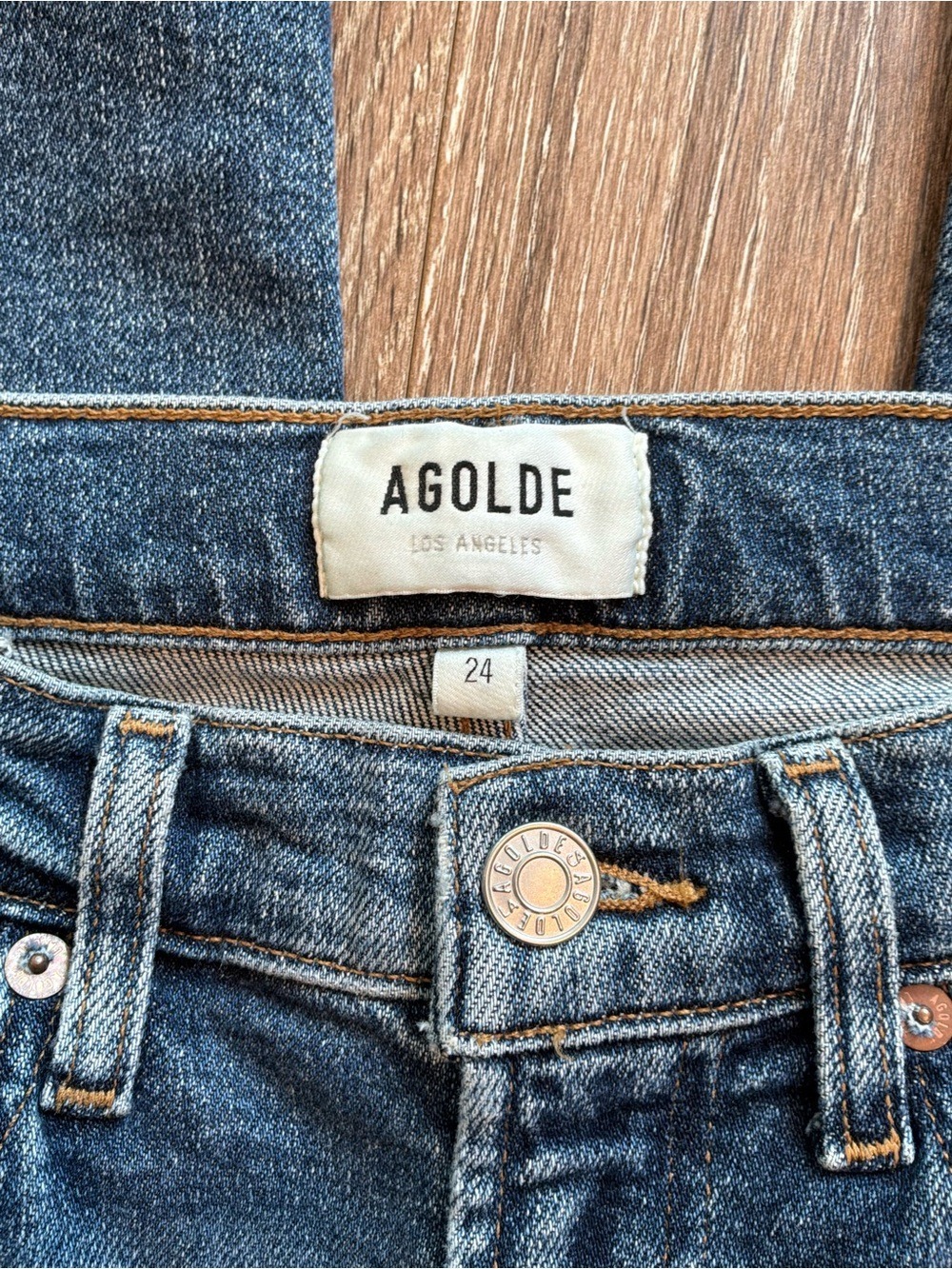 Agolde Kye Straight Leg Crop Jeans Size 24 - Picture 4 of 7